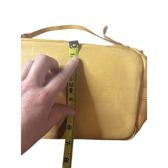 Vintage Hand Tooled Tan Brown Leather Hand / Shoulder Bag Floral Hippie Boho 70s - Picture 10 of 11